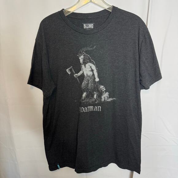 Blizzard Diablo Goatman Graphic T-Shirt XL Black Gamer Tee - Picture 1 of 7